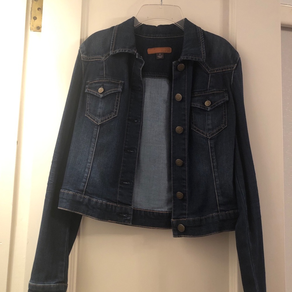 Level 99 Vintage Cropped blue denim jacket